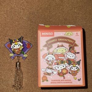 Sanrio Purple and Gold Character Badge